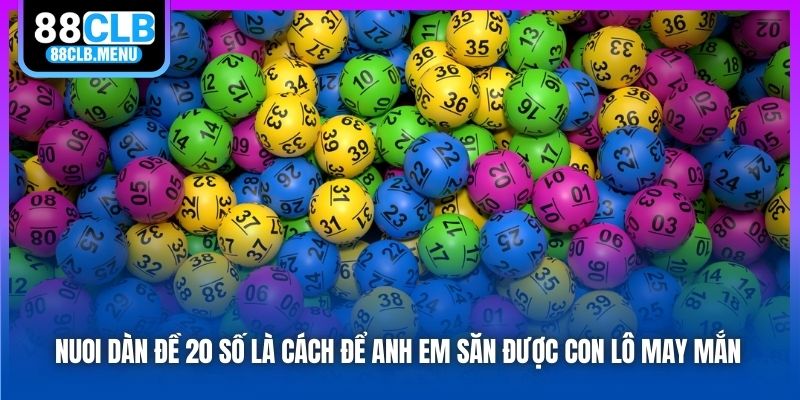 Nuoi dàn đề 20 số là cách để anh em săn được con lô may mắn